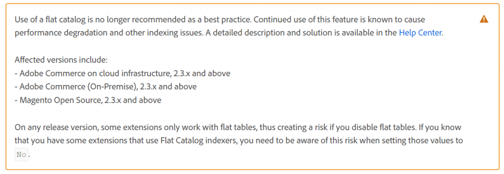 warning in magento